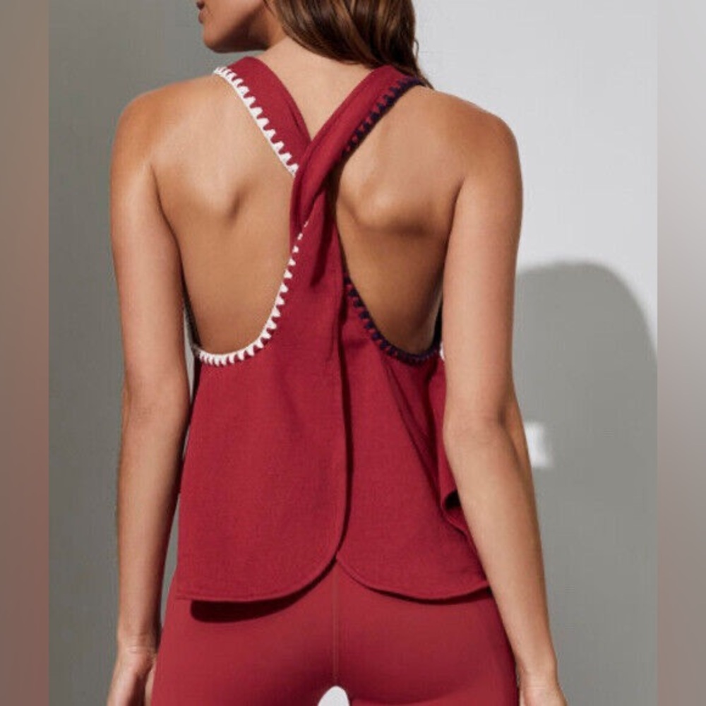Carbon38 La Page Crochet Tank Top